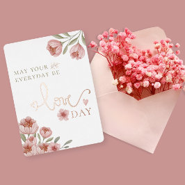 Festiva Con Relieve Metalizado Feliz Día del Amor Tarjeta del Día de San Valentín