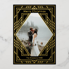 Festiva Con Relieve Metalizado Navidades modernistas diseñan tarjeta de vacacione