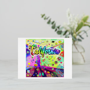 Festiva Con Relieve Metalizado postal Guay Energy de California