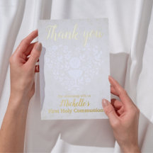 Primera Tarjeta De Agradecimiento De La Santa Comu