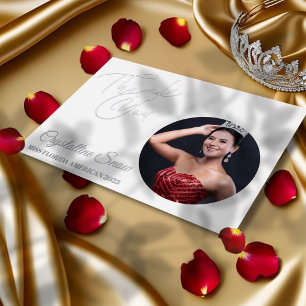 Festiva Con Relieve Metalizado Tarjeta de agradecimiento de Foil de Pageant Essen