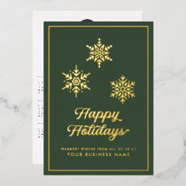 Festiva Con Relieve Metalizado Tarjeta de Felices Fiestas 2027 Logo Código QR Ver