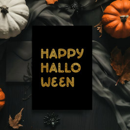 Festiva Con Relieve Metalizado Tarjeta de Halloween de papel de aluminio moderna