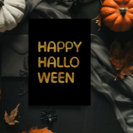 Festiva Con Relieve Metalizado Tarjeta de Halloween de papel de aluminio moderna