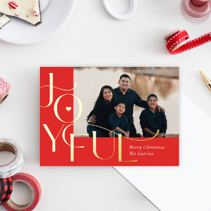 Festiva Con Relieve Metalizado Tarjeta de Navidad de papel de aluminio para una v