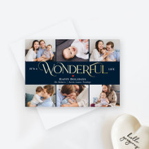 Tarjeta de Navidad de papel de aluminio Wonderful