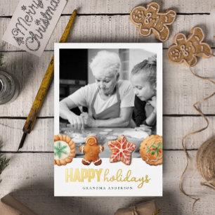 Festiva Con Relieve Metalizado Tarjeta de Papel de Hojalata para Fotos de Hornead