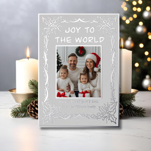 Festiva Con Relieve Metalizado Tarjeta de vacaciones 2 Navidades de Personalizado