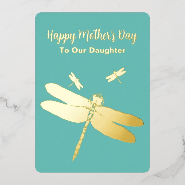 Festiva Con Relieve Metalizado Tarjeta de vacaciones de Día de la Madre en papel  (Anverso)