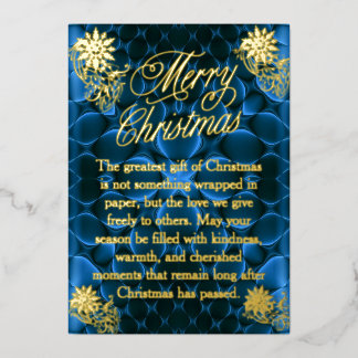 Festiva Con Relieve Metalizado Tarjeta de vacaciones de Navidad de papel de alumi