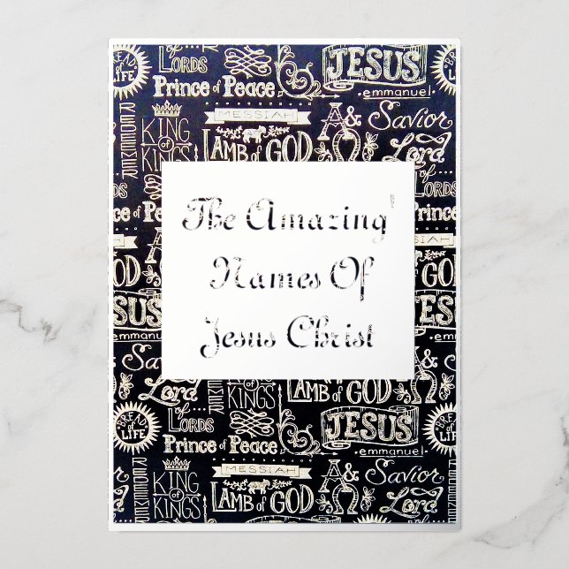 Festiva Con Relieve Metalizado Tarjeta de vacaciones de papel de aluminio (Anverso)