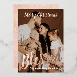 Festiva Con Relieve Metalizado Tarjeta de vacaciones de papel de aluminio real de