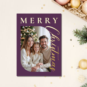 Festiva Con Relieve Metalizado Tarjeta de vacaciones para Navidades de fotografía