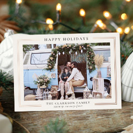 Festiva Con Relieve Metalizado Tarjeta fotográfica clásica de vacaciones