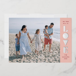 Festiva Con Relieve Metalizado Tarjeta fotográfica de El día de San Valentín de R