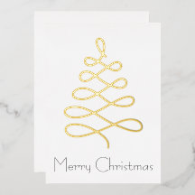 Tarjeta minimalista de Navidades de árbol de Navid