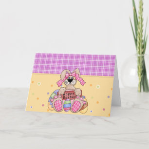 Festiva Conejo de Pascua D10 - Tarjeta de felicitación de 