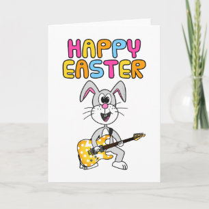 Festiva Conejo de Pascua Guitarra Eléctrica Tarjeta Divert