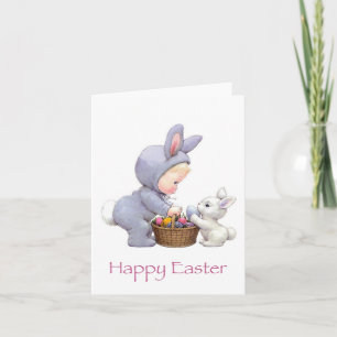 Festiva Conejo de Pascua y Tarjeta Chica