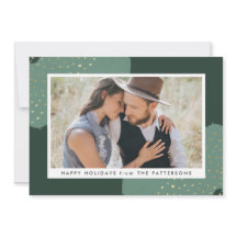 confetti de efecto metalizado dorado | Tarjeta fot