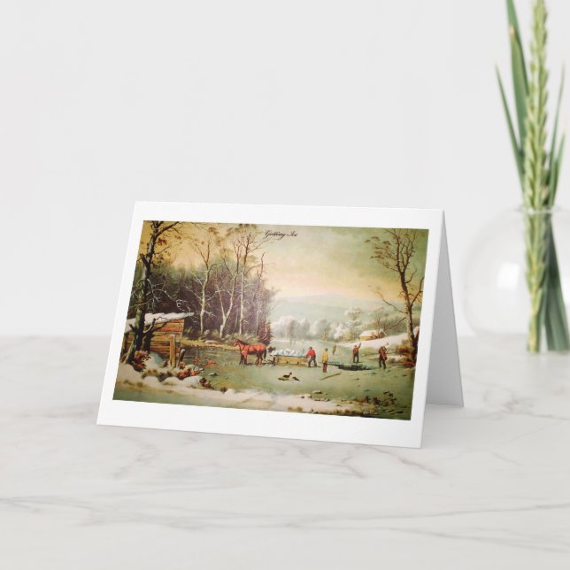 Festiva Conseguir la tarjeta de felicitación del hielo (Anverso)