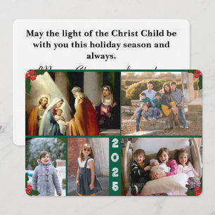 Festiva Conservar a Cristo en la tarjeta de Navidades fami