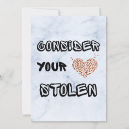 Festiva CONSIDERE SU Tarjeta El día de San Valentín ROBADA