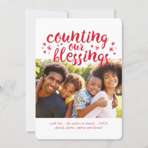 Festiva Contando nuestra tarjeta de fotos de vacaciones de