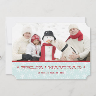 Festiva Copos de nieve | Tarjeta fotográfica navideña