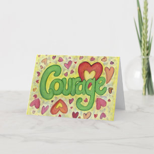 Festiva Coraje Corazón Palabra Arte Tarjeta de felicitació