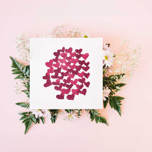 Festiva Corazales de color de agua - Tarjeta de El día de