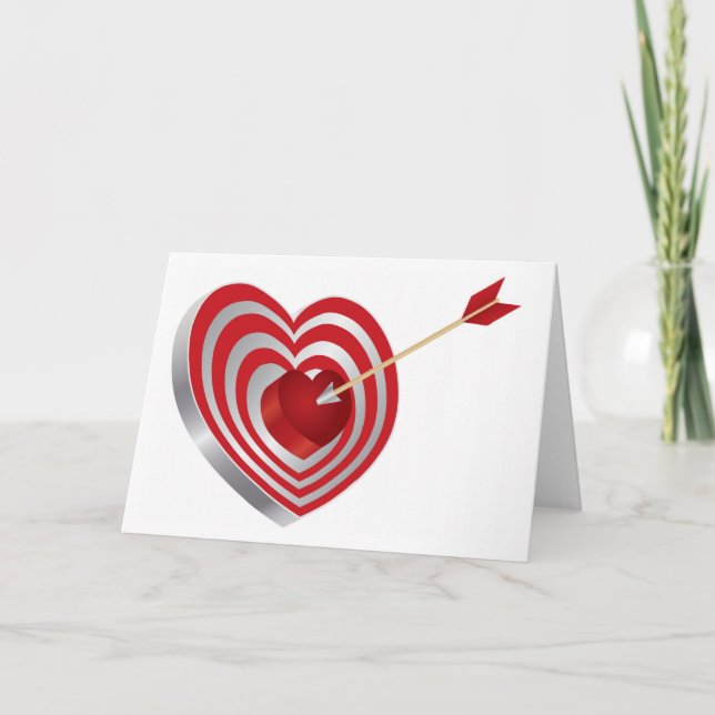 Festiva Corazón de la blanco con la tarjeta de (Anverso)