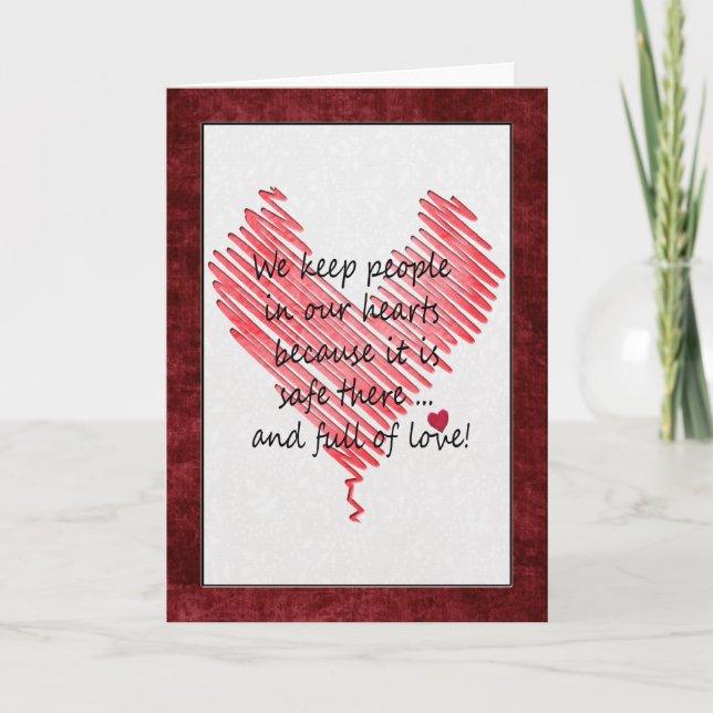 Festiva Corazón de la tarjeta del día de San Valentín (Anverso)