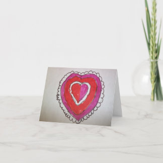 Festiva Corazón de la tarjeta del día de San Valentín -