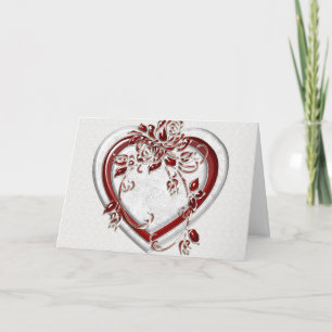 Festiva Corazón de la tarjeta del día de San Valentín del