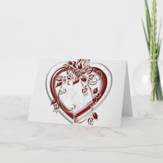 Festiva Corazón de la tarjeta del día de San Valentín del