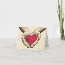 Festiva Corazón en amor de la tarjeta del día de San