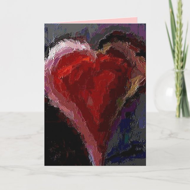 Festiva Corazón enrrollado - tarjeta del día de San (Anverso)