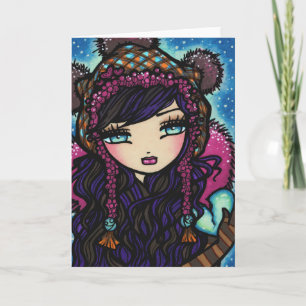 Festiva "Corazón tarjeta de hadas del hielo"