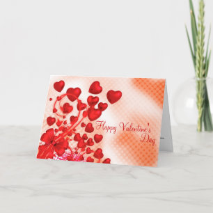 Festiva Corazones de la tarjeta del el día de San Valentín