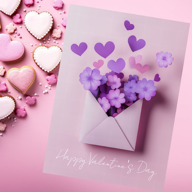 Festiva Corazones de papel y tarjeta de San Valentín de fl (Subido por el creador)