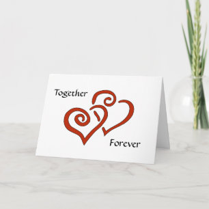 Festiva Corazones unidos para siempre tarjeta de San Valen