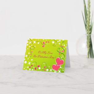 Festiva Corazones y estrellas rosadas - Tarjeta