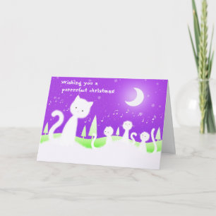 Festiva Coro de navidades de gatos - tarjeta de saludo