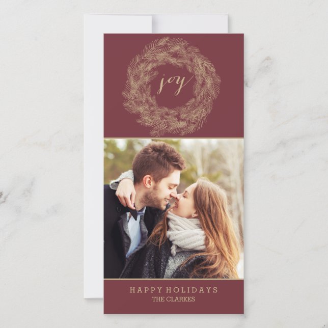 FESTIVA CORONA DE INVIERNO | ALEGRÍA | TARJETA NAVIDEÑA ES (Anverso)