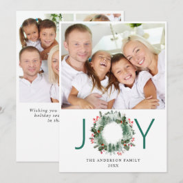 Festiva Corona de paisaje Bayas de Acebo Pino FOTO Tarjeta