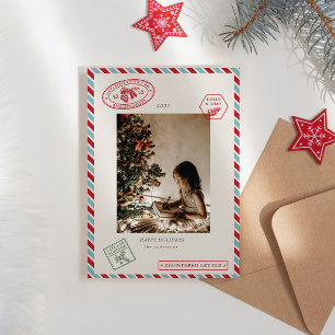 Festiva correo aéreo lindo tarjeta de vacaciones de tres f