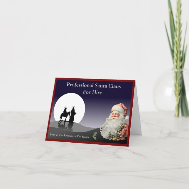 Festiva Correo de tarjeta de visita de Santa Claus (Anverso)