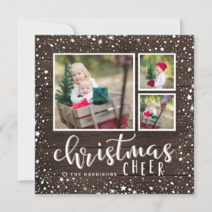 Festiva Cosy Cheer   Tarjeta cuadrada de Collage de fotos 