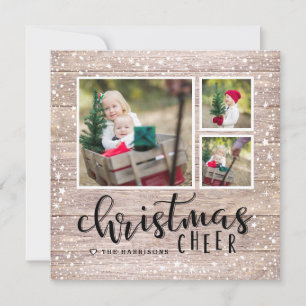 Festiva Cosy Cheer   Tarjeta cuadrada de Collage de fotos 